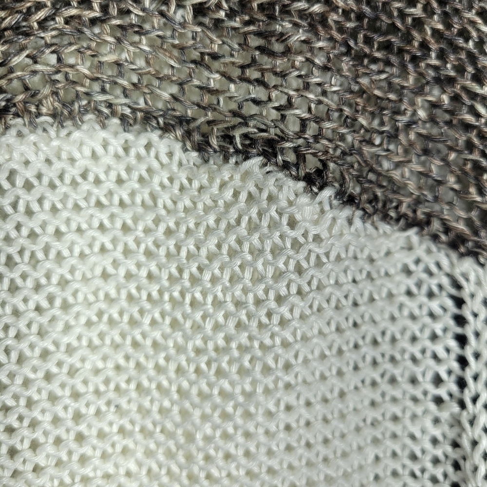 Helmut Lang linen loose weave Knit crochet relaxed fit Sweater small - Picture 4 of 7